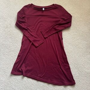 KORSIS Women's Maroon Long Sleeve Tunic